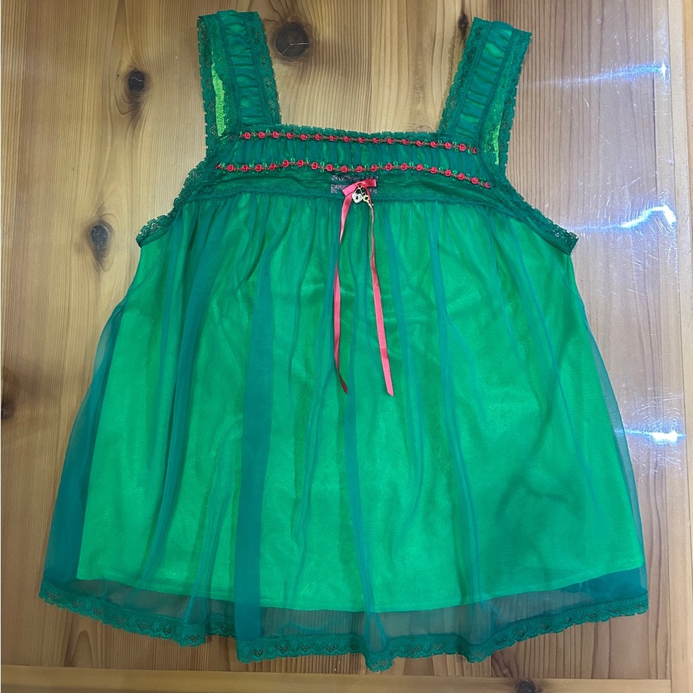 Victoria's Secret Green Camisole with matching bottoms